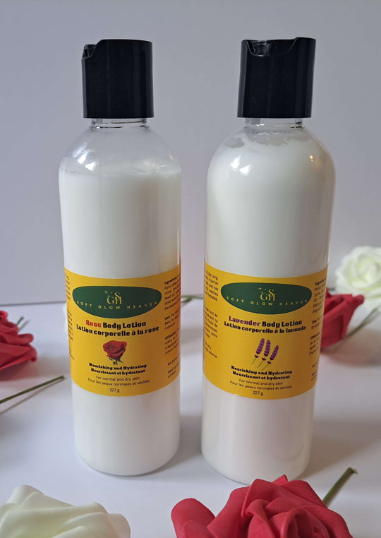 Natural Body Lotion Radiant Glow unscented gentle body lotion packaging