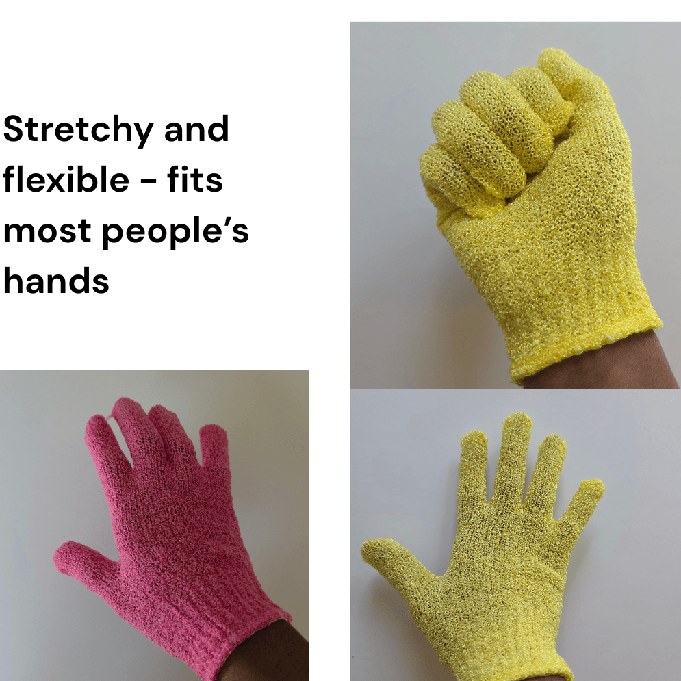 Body Exfoliating Gloves in assorted colours