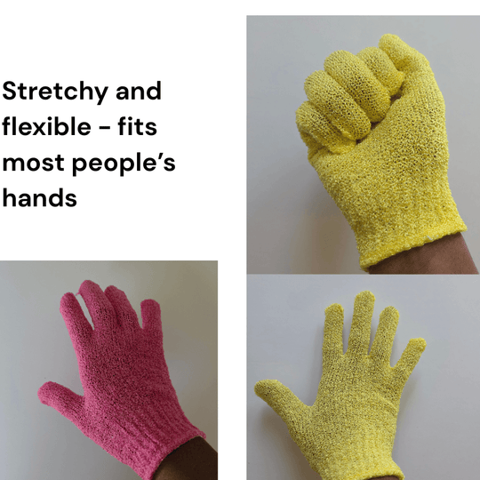 Body Exfoliating Gloves in assorted colours