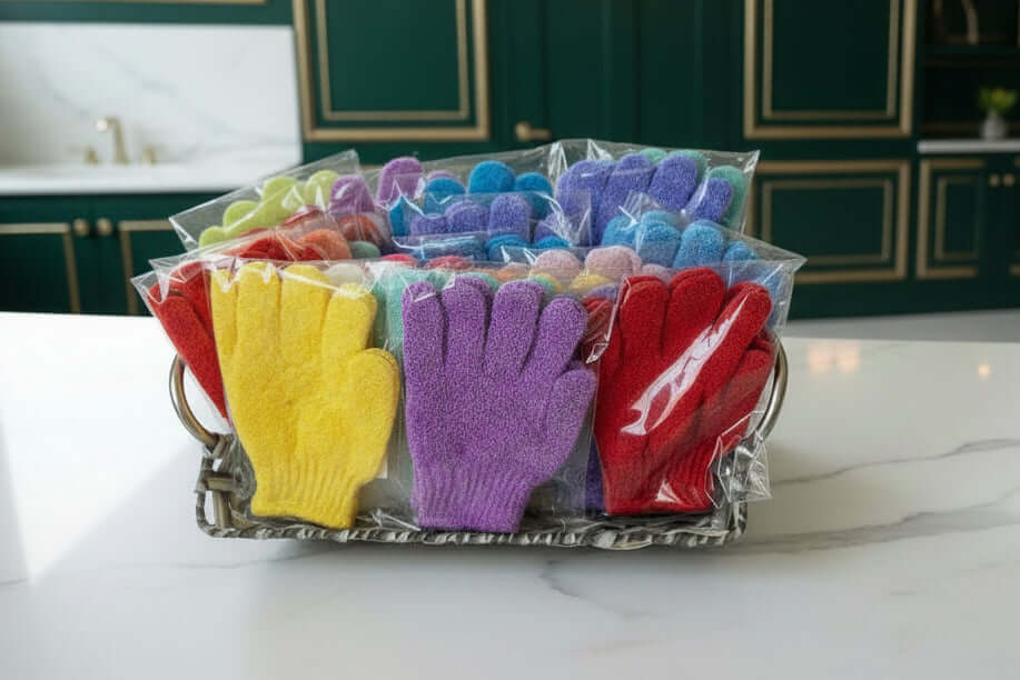 Body Exfoliating Gloves for smoother skin