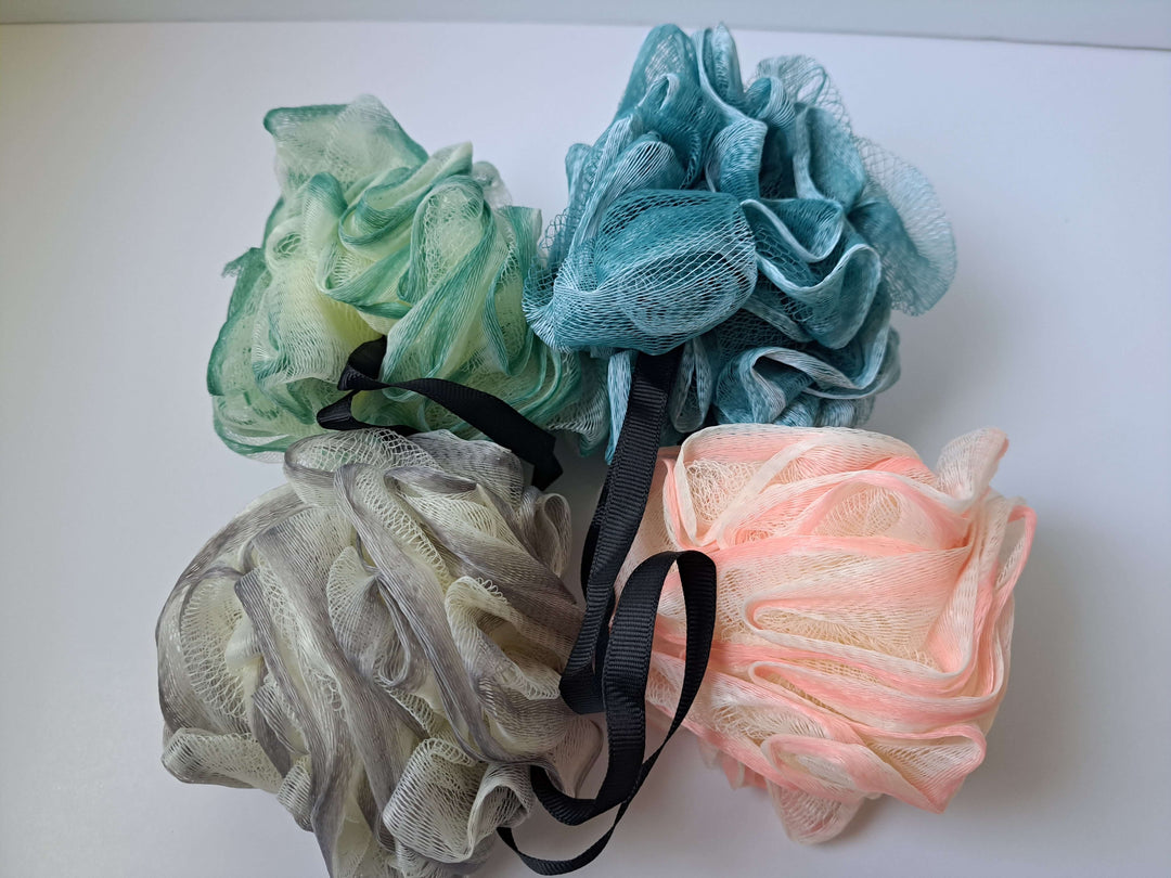 Mesh Bath Sponge in assorted colours