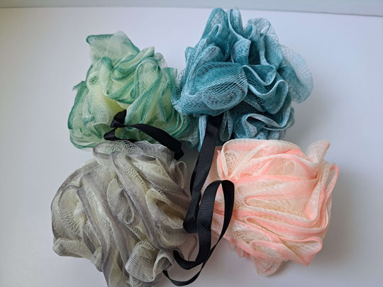 Mesh Bath Sponge in assorted colours